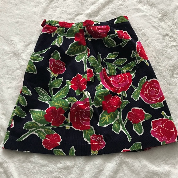 Lilly Pulitzer Dresses & Skirts - Lilly Pulitzer Corduroy Floral Skirt